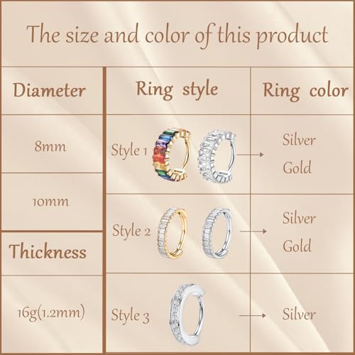 Conch Piercing Jewelry Conch Hoop Cartilage Earrings for Women Helix Hoop by AROWRO - Used condition - Image 7