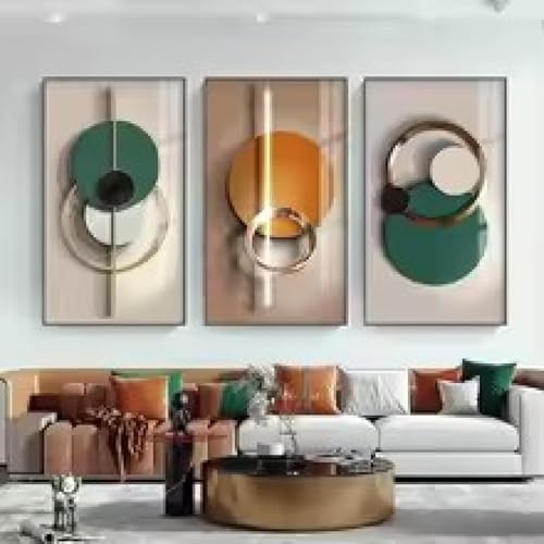 Décoration de la maison murale triptyque abstrait pour habiller un mur vide