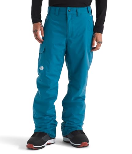 The North Face Men's Freedom Pant - Waterproof, Non-Insulated Snow Pants for Ski & Snowboard, Cargo Pockets, Ankle Gaiters, Dusk Blue, Large Regular