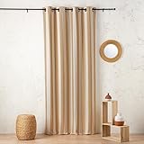 INSTALLATION ET ENTRETIEN : sa finition à œillets de 40mm de diamètre est facile d'installation et s'adapte aux tringles rideaux sur le marché. Ce produit est facile d'entretien, lavable en machine à 30°C et peut être repassé à moyenne temperature (max 150°C). Le nettoyage à sec est autorisé.