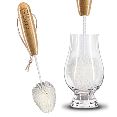 Cairncleaner Whiskey Tasting Glass Brush - Also For Wine Glasses And Champagne Flutes, Natural Bamboo #TOP1