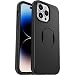 Produktbild OtterBox OtterGrip Symmetry Hülle für iPhone 14 Pro Max für MagSafe, Sturzsichere, schützende Hülle mit eingebautem Griff, 3X getestet nach Militärstandard, Antimikrobieller Schutz, Schwarz
