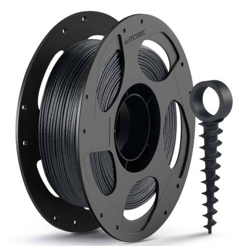 Image of Anycubic PET-CF Carbon Fiber 3D Printer Filament 1.75mm, 190℃ Heat Resist, Ultra Low Moisture Absorption, Rigid Low Warp Matte Print with Reusable Spool, 0.5KG, Black