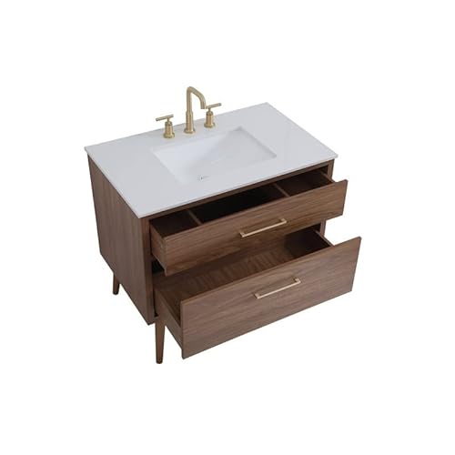 Elegant Decor 36 Inch Bathroom Vanity In Walnut Brown #TOP3
