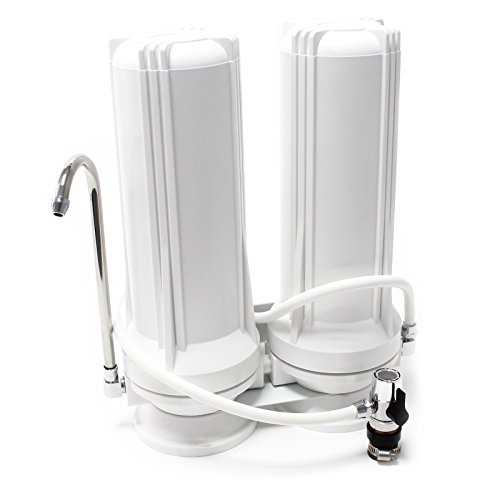 TR202 2 Etapes Filtre sur évier Acier Filtre à Eau 5µ Filtre Charbon actif bloc