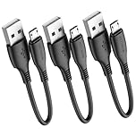 HOTNOW Short Micro USB Cable 15cm, [3 Pack,0.15m] Android Charger Cable Fast Charging for Galaxy S7 S6 S7 Edge S5,Note 5,PS4,Power Bank and More Micro USB Devices
