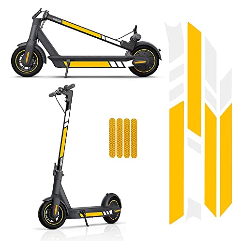 XXLYY Reflective Stickers for Ninebot Max G30 Max G30D E-Scooter Waterproof Reflective Decals Decorative Side Stickers Styling Set for Electric Scooter Compatible with Ninebot Max G30 Max G30D Cover