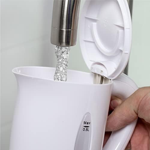 Quest 35440 Compact Travel Kettle / 0.5 litres / 600 Watt / Dual Voltage / Indicator Light / Includes 2 Cups / White