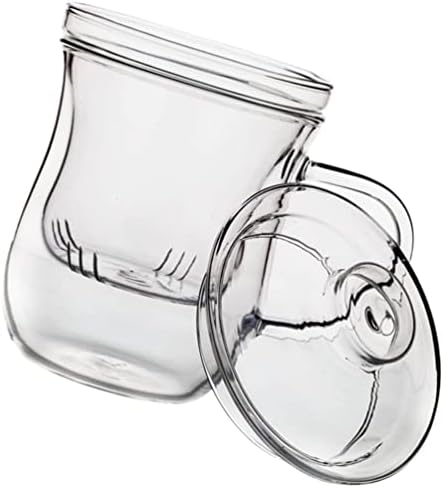 Tofficu Glass Tea Cup with Filter Glass Tea Bottle Cups with Infuser Portable Tea Infuser Glass Tea Strainer Glass Tea Tumbler Coffee Mugs Drinking Cup for Steeping Solista Brewing Mug