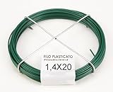 filotecnica poggibonsi Varie misure Filo di ferro Plastificato Verde o Bianco varie misure Filotecnica (verde 1,4 x 20mt)