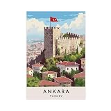 QITUBVAF Ankara TravelCanvas Poster Wandkunst Dekor Druck 