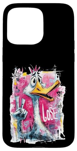 Funny Goose Peace �O���t�B�e�B �|�b�v �L�����N�^�[ �O���t�B�b�N �T�C�� �� �X�}�z�P�[�X iPhone 15 Pro Max �p