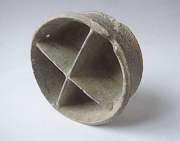 古代 彫刻 石器 オイルランプ 繊細彫刻 灯火器 : 伝-01古代石器彫刻石