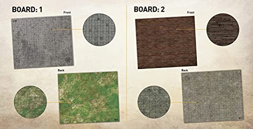 Melee Mats Ultimate Battle Grid Game Board - Dry Erase Square Rpg Miniatures Mat - Tabletop Role-Playing Dice Map - Portable Reusable Dragons Gaming Dungeon #TOP4