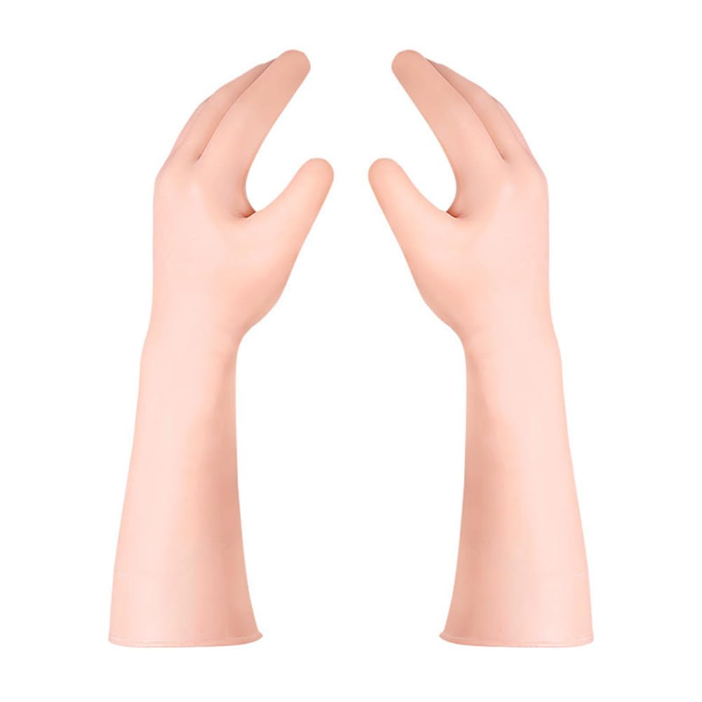 minkissy 1pair Softening Mitten Hands Anti-Cracking Rough Elastic Dead Glove Gel Dry Covers Beige Heal Long Oils Gloves Moisturizing Care for Supplies Hard Remove Skin-Friendly-image-40
