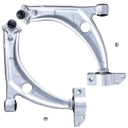 Image of Detroit Axle - 6pc Front End Control Arms Kit for 2006-2010 Passat 2 Lower Control Arms w /Ball Joints 2 Sway Bar Links 2 Outer Tie Rod Ends 2007 2008 2009 Replacement