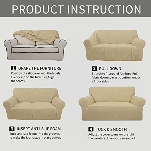 image for Easy-Going Stretch Oversized Chair Sofa Slipcover 1-Piece Couch Sofa C