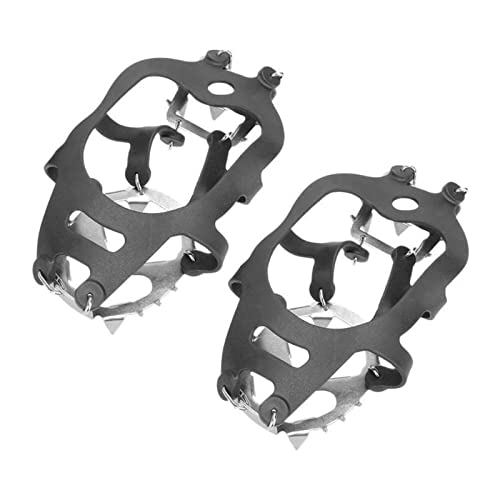 Pumpumly 1 Paire de Crampons antidérapants pour Chaussures d'escalade, Escalade, Neige à 18 Dents, Crampons à Neige universels antidérapants, pour extérieur, Neige, randonnée et Escalade Cover