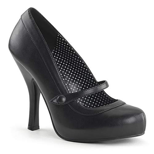 Pinup Couture Pleaser Cutiepie-02, Damen Geschlossene Pumps , Schwarz - Schwarz (Schwarz) - 38 EU (5 UK)