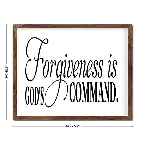 Panneau mural bois Forgiveness is God's Command rétro 40x50 cm