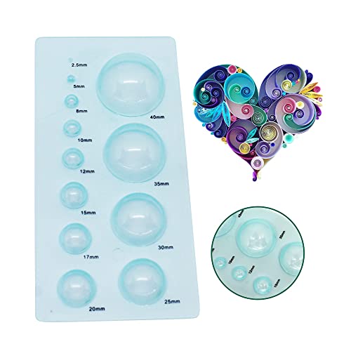 Régua Gabarito Bolhas Molde Medidor Quilling Papel Azul