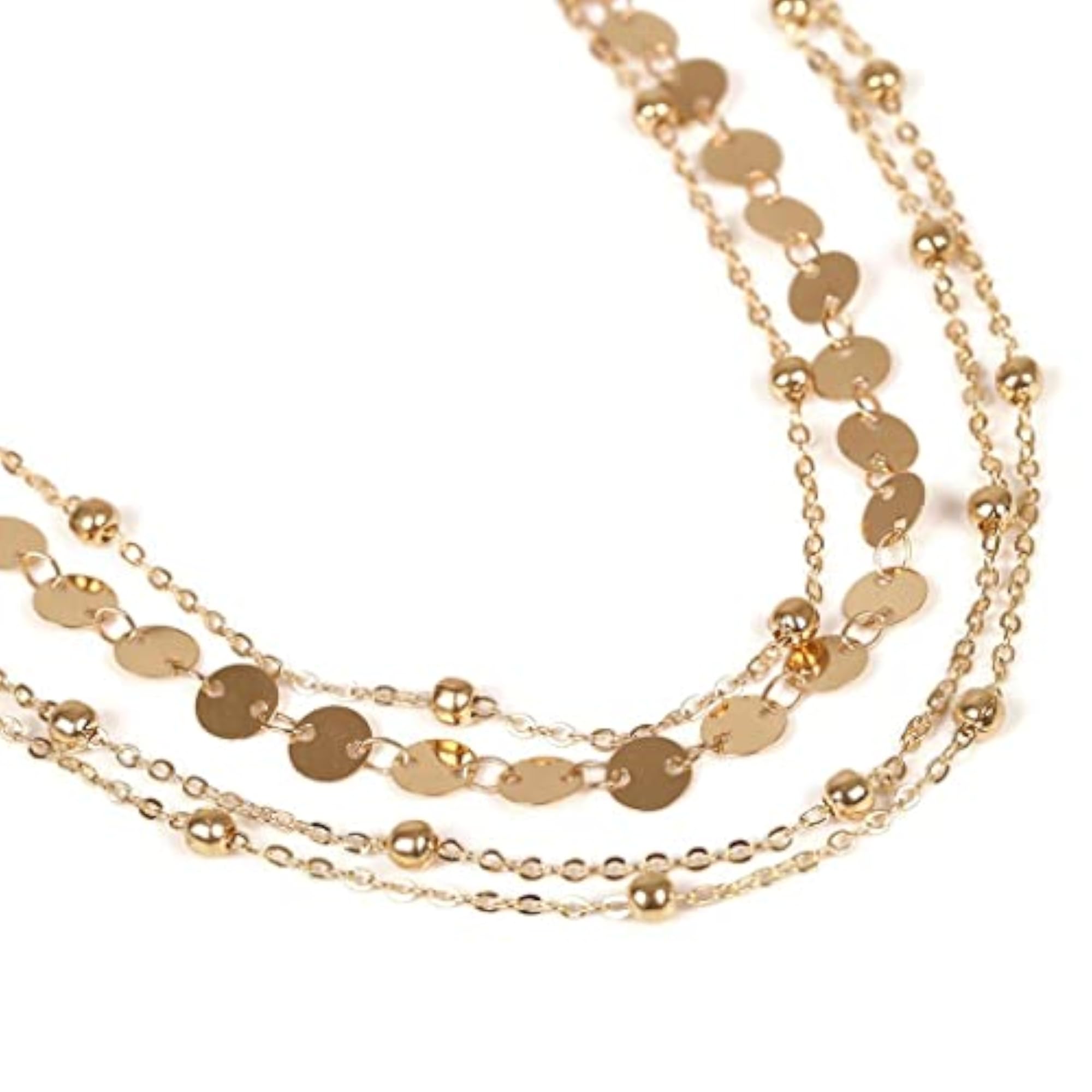 2 Piece Coin Sequin Anklet Chain Ankle Bracelet Set