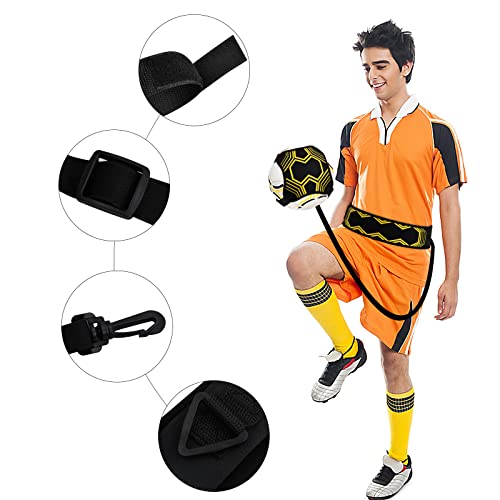 Dokeno Fussballtrainer Mit Schnur - Trainingszubehör Und Geschenk für Kinder, Erwachsene, Fußballer - Trainingsgerät für Bälle Größe 3, 4, 5