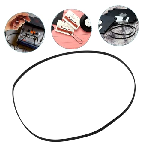 Totority 13141203BZIUKTOKLGUQ9UE Tape Recorder Drive Belt Cassette Repair Kit Cassette Belt Replacement Cassette Recorder Drive Belts Round Cassette Belts Cassette Deck Belts Round Cassette Tape Belt Black Rubber thumb #7