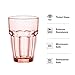 Bormioli Rocco Rock Bar 12.5 oz. Long Drink Stackable Tempered Beverage Glasses for Cold Drinks, Water, and Cocktails, Set of 6, Peach