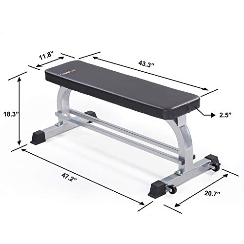Flat Weight Workout Bench, Cheertran 700LBS Exercise Bench for Weight Training and Ab Exercise - Utility Workout Benches for Home