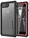 Ghostek Nautical Shockproof Waterproof iPhone 8 Plus/iPhone 7 Plus Case Cover Supports Wireless Charging | Red