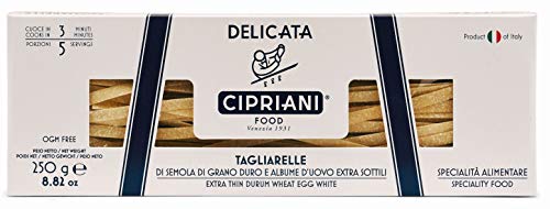 Cipriani Delicata Tagliarelle, Pasta Extrafina de Trigo Duro con Clara de Huevo, 250 Gramos Cover