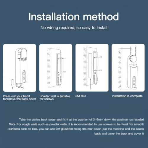 Motor inteligente WiFi Tuya para persianas enrollables con mando a distancia 8