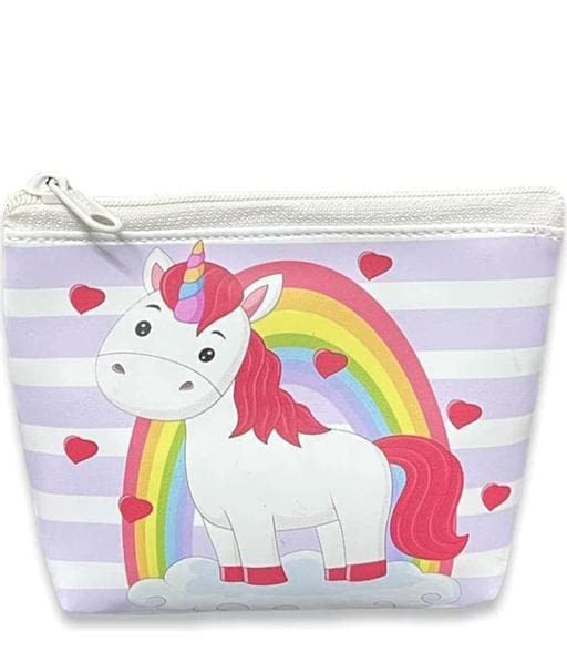 HARBAN MART Unicorn Pouch Purple Silicon Wallet Coin Pouch Multipurpose Case Small Jewelry Personal Items Holder Zipper Bag for Girls Boys Kids – Pack of 1