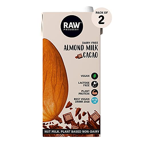 Image of Raw Pressery Almond Beverage Cacao (2 x 1000ML) 100% Lactose-Free, Plant Protein