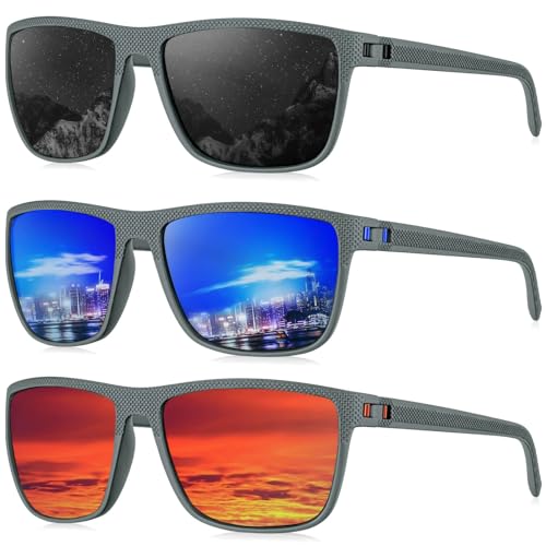 KALIYADI Polarized Sunglasses Men, Lightweight Mens Sunglasses Polarized UV Protection Driving Fishing Golf