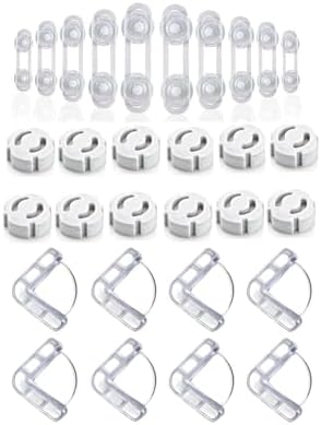 Orret Home 10 Adet Dolap Kilidi,12 Adet Priz Kapağı,8 Adet Köşe Koruyucu,Çocuk Güvenliği,Bebek Ekipmanları - Görsel 1