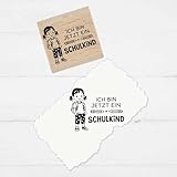 Schulstempel „Ich bin jetzt ein SCHULKiND“ – Motivstempel Mädchen...