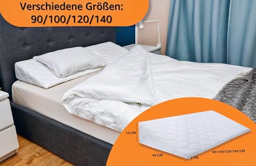 Miniatura 3 de Totsy Baby Almohada De Cuña Lectura Cojin Respaldo Cama Y Sofa Antireflujo Adulto - Almohadas Para Leer Cojín Elevar Colchon Para Dormir 45x90 Cm