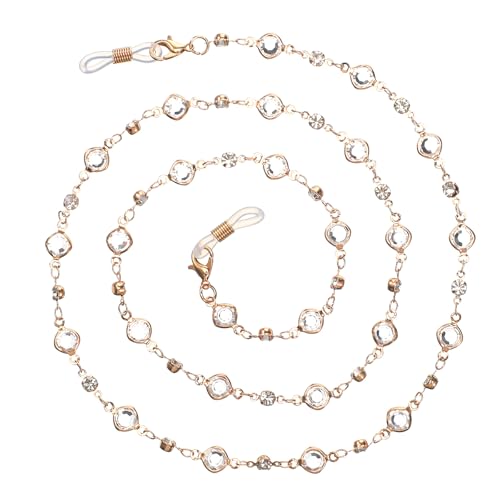 Aeaocvo Crystal Beaded Eyeglasses Chain, Eye Glass Chains Women, Eye Glasses Holders Around Neck, Sunglass Holder Strap for Women and Girls