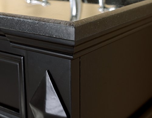 Ove Decors Essex 60 Vanity In Antique Black With Black Granite Vanity Top & White Basin #TOP7