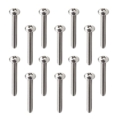 Yinpecly 30Pcs M4-0.7 x 30mm Pan Head Phillips Machine Screws