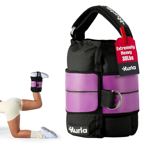 Kurla 30 lb Adjustable Ankle & Wrist Weight with Heel