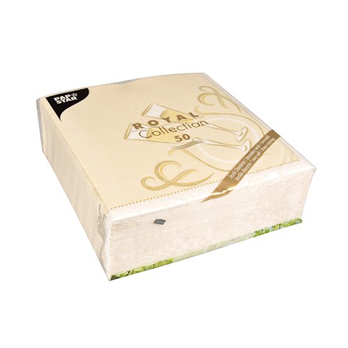 PAPSTAR 250 Servietten ROYAL Collection 1/4-Falz 40 cm x 40 cm Gold Festive Moments