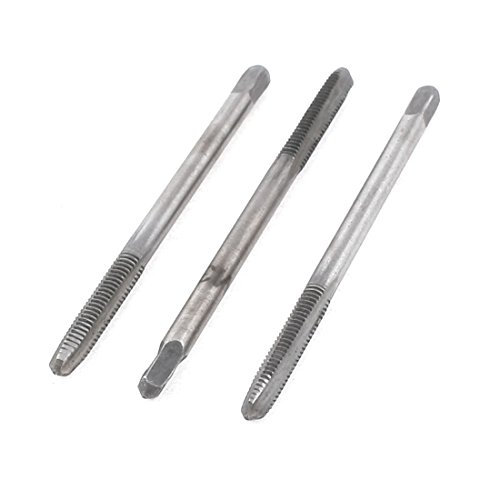Aexit M3x0.5 Straight Taps & Dies Threaded 3 Flutes Taper Type HSS Metric Tap Extractors Tap 3pcs