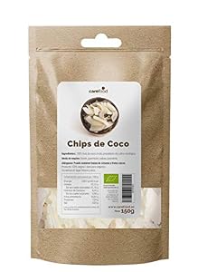 Carefood - Chips de Coco Crudo Ecológico - Snack de Coco 100% Bio y Sin Azúcares Añadidos - Aperitivo Apto para Veganos que Brinda Excelente Fuente de Energía - 150 g