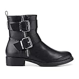 Halbstiefel im rockigen Design: Diese Damen-Schuhe passen nicht nur zu coolen Vintage-Looks, auch schickere Kombinationen erhalten mit diesen Damen-Booties eine rockige Note
