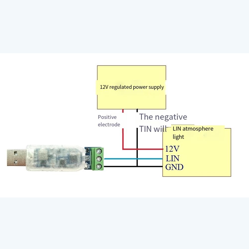 LIN-Bus-Analyse-Controller, USB-zu-LIN-Debugger, LIN-Bus-Analysator (1 Stück)