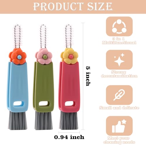 Escova de limpeza de tampa 3 em 1, nova escova de limpeza multifuncional 2024, conjunto de escovas d