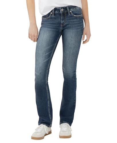 Silver Jeans Co. Suki Mid Rise Curvy Fit Slim Bootcut Jeans
